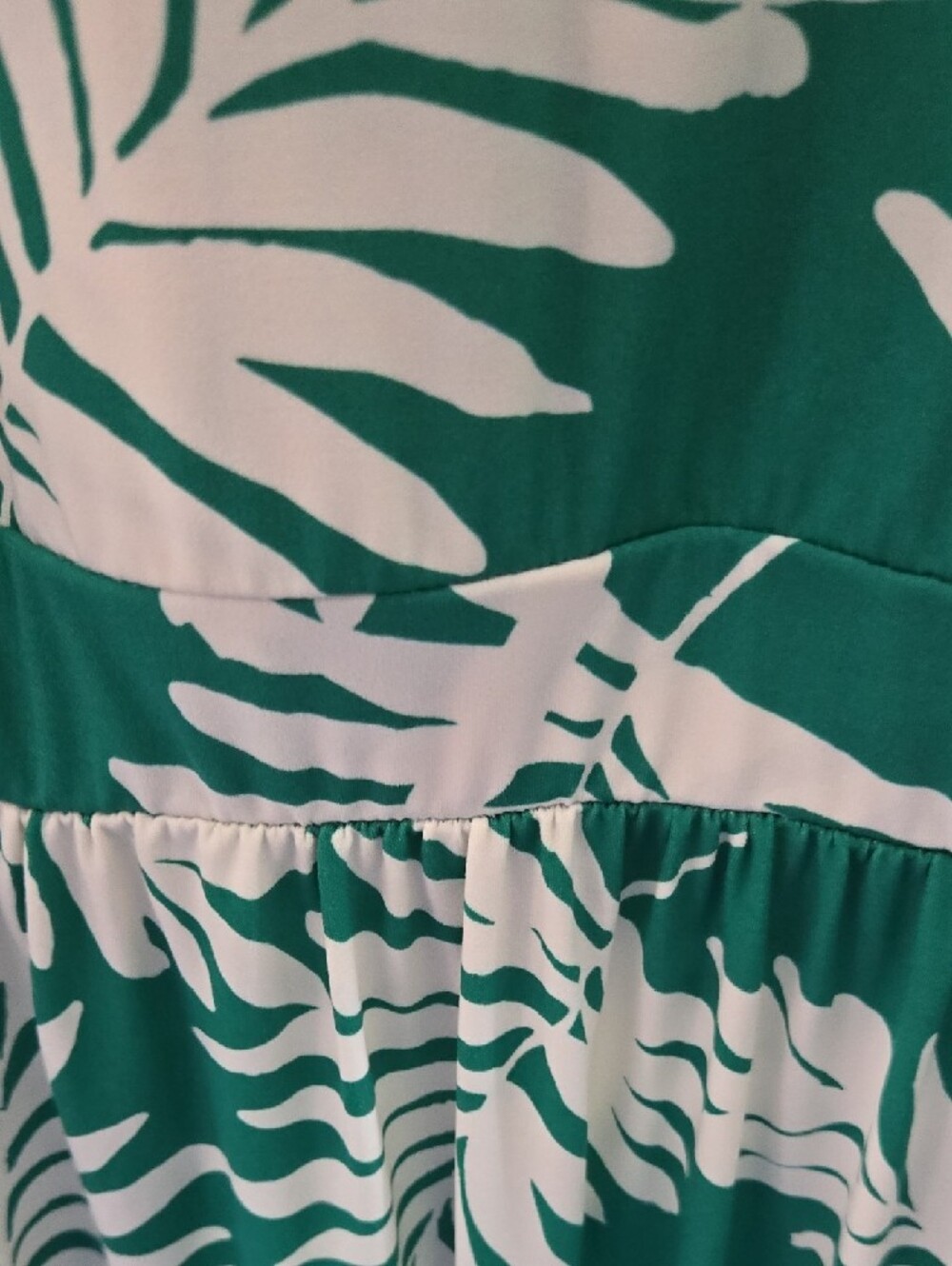 NWT-Torrid Green & White Tropical Halter Maxi Dress - Picture 6 of 7